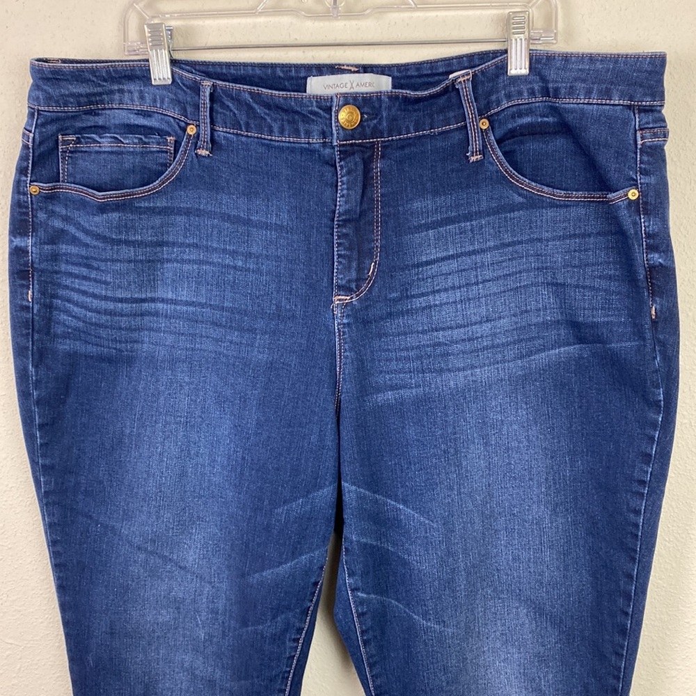 Vintage America | Wonderland Skinny Ankle Jeans Plus 20W - Picture 3 of 8